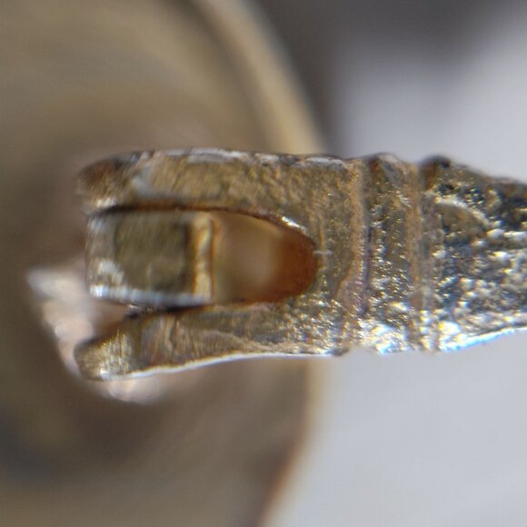 Oval Mother Pearl Scarf Clip Pony Tail  Hair Cover Vintage Secure Hinge Closure - Picture 12 of 16